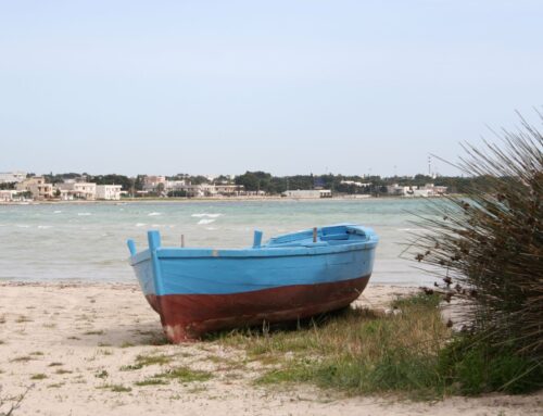 Free Umbrellas on the Beach in Salento